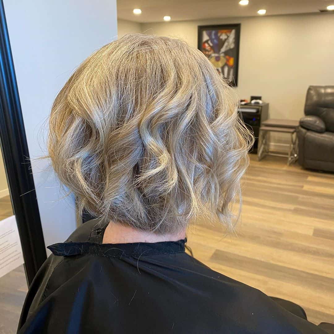 Cropped bob hairstyle