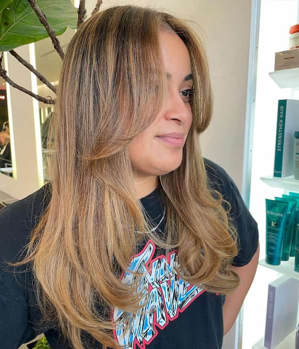 blow-out-butterfly-cut-with-curtain-bangs Blow Out Butterfly Cut with Curtain Bangs