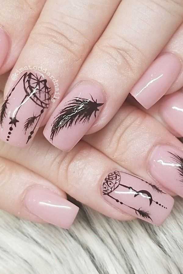 bohemian-dreamcatcher-nails Bohemian Dreamcatcher Nails