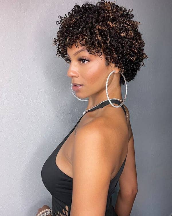 brunette-afro-curls Brunette Afro Curls