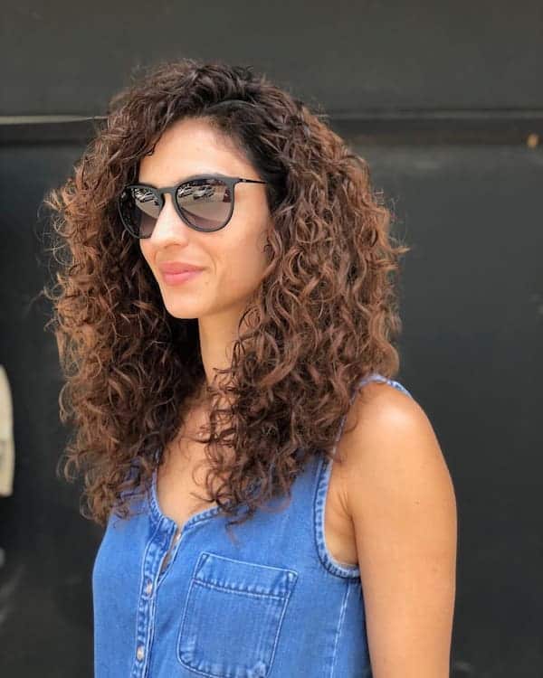 Brunette Curls for Thick Hair
