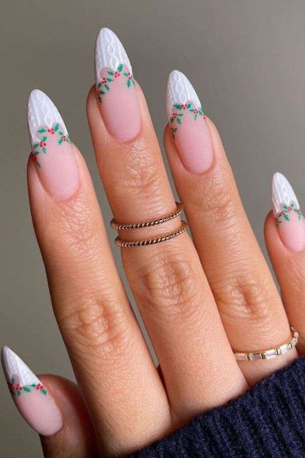 christmas-sweater-french-tips Christmas Sweater French Tips