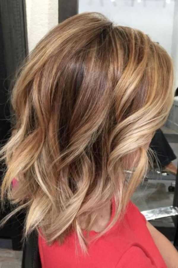 Classic Brunette Shaggy Lob with Layers