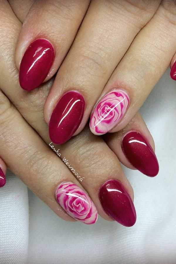 Floral Elegance Pink Rose Nail Art