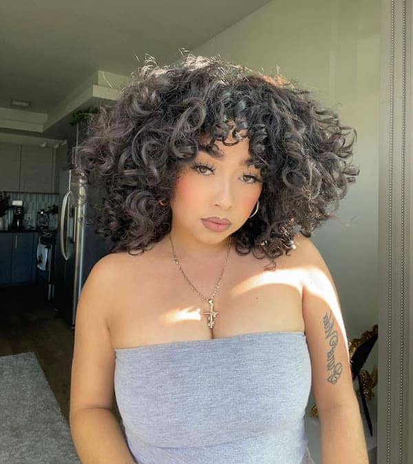 Fluffy Curls for Thick Hair