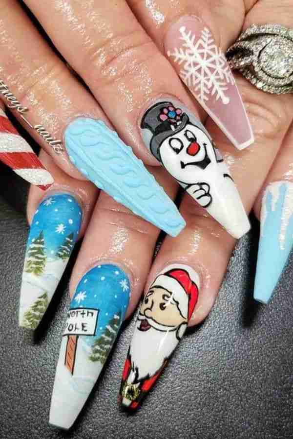 frosty-the-snowman-nails Frosty the Snowman Nails