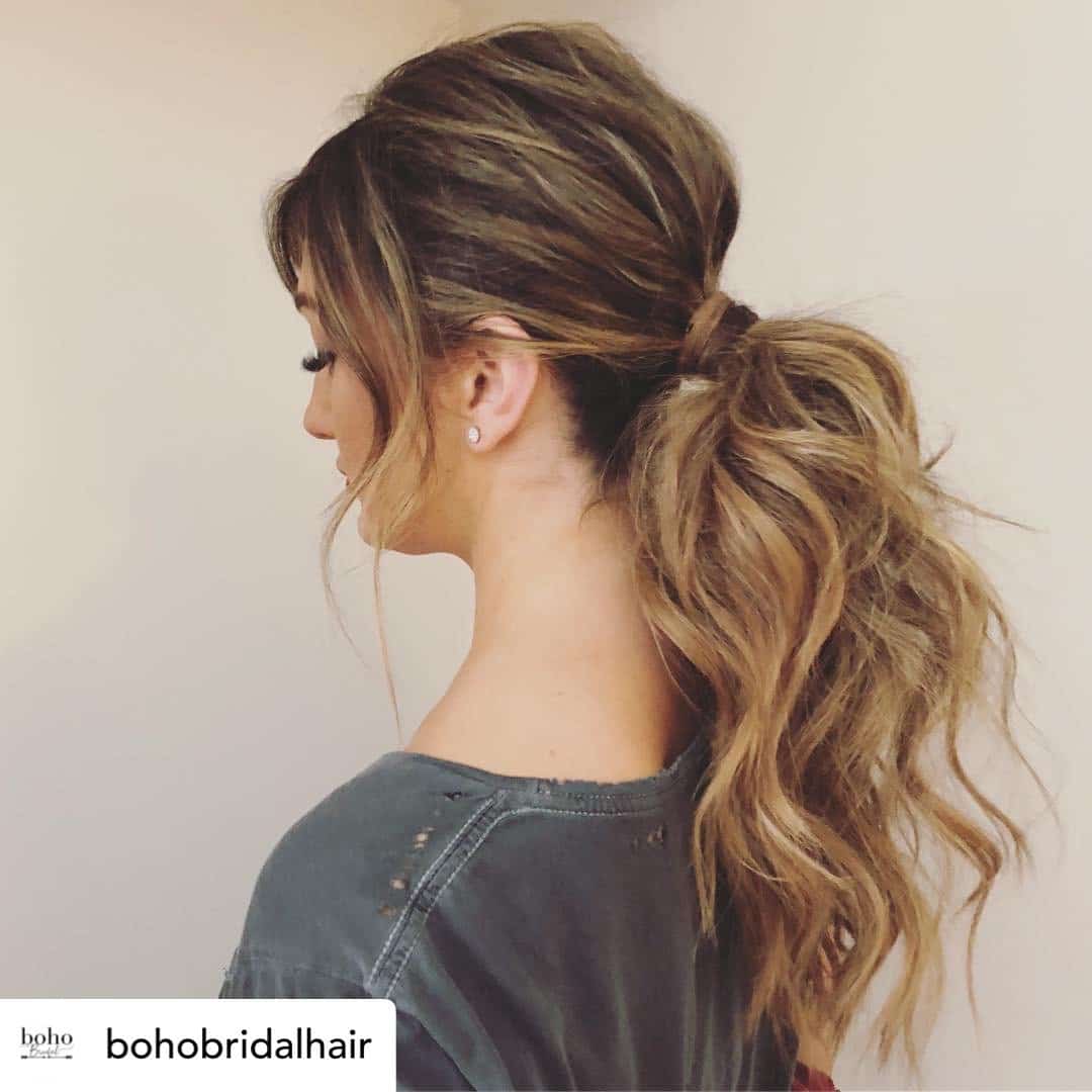 A low ponytail is the perfect hairstyle for work!