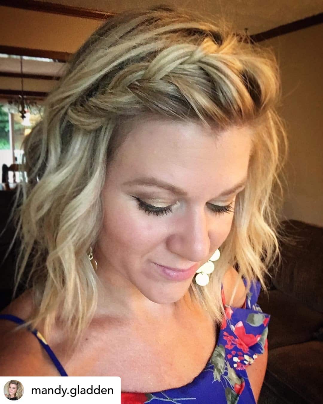 Braided bangs are the perfect hairstyle for work!