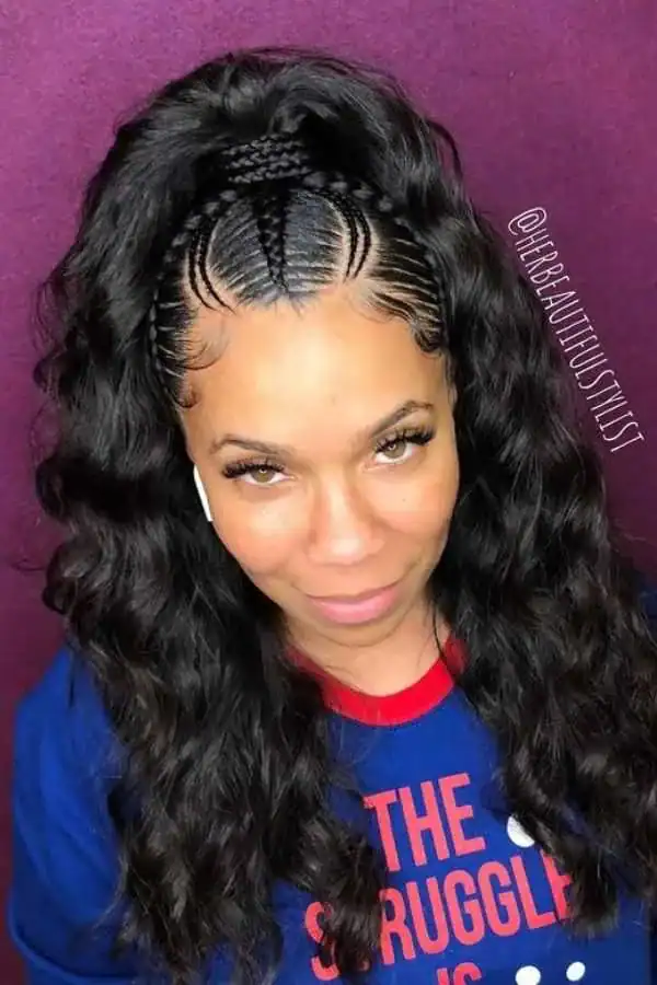 Half-Up, Half-Down Braids