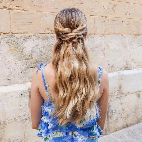 half-updo-hairstyle Half Updo Hairstyle