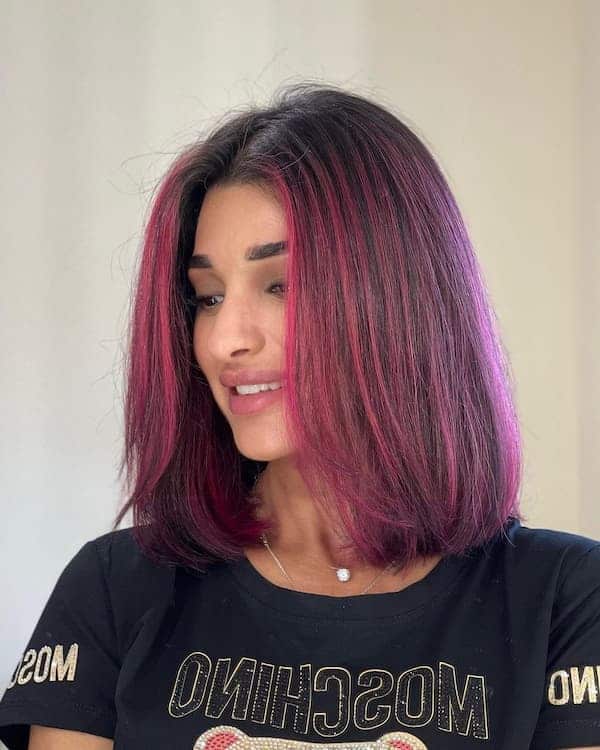 light-purple-long-bob Light Purple Long Bob