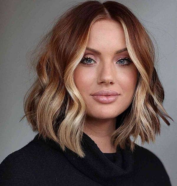 Long Auburn Bob with Waves