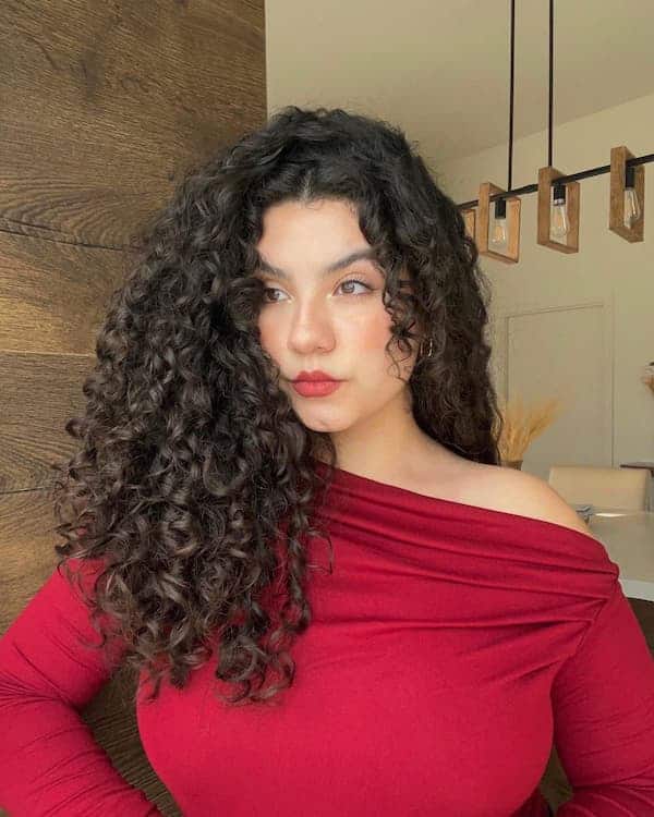 long-center-parted-curly-hair Long Center-Parted Curly Hair