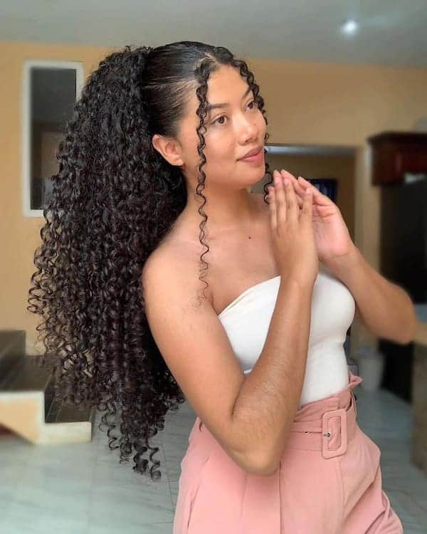 long-curly-hiar-ponytail Long Curly Hiar Ponytail