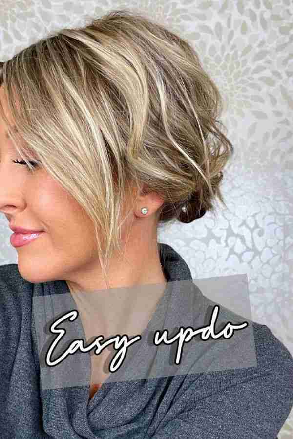 Messy Bun Shaggy Lob for Versatility