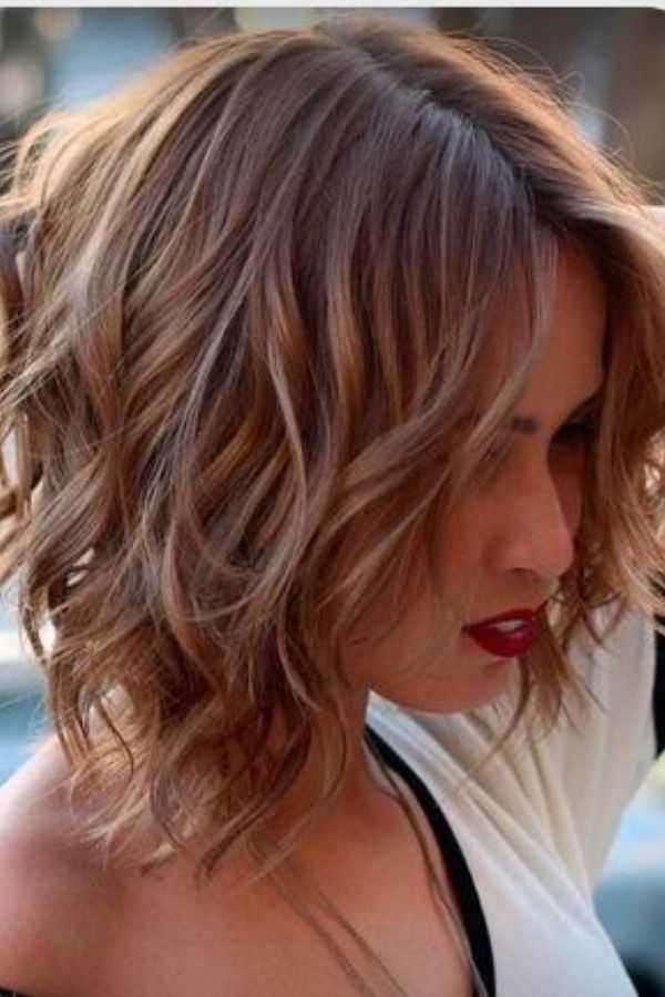 Mid-Length Shaggy Lob with Textured Layers