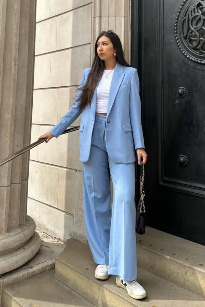 Light Blue Blazer and Trousers