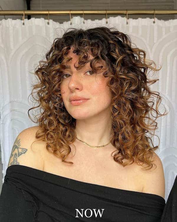 neck-length-brunette-curly-hair Neck-Length Brunette Curly Hair