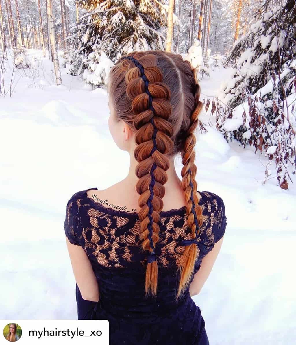 Ribbon braids are the perfect hairstyle for New Years Eve!