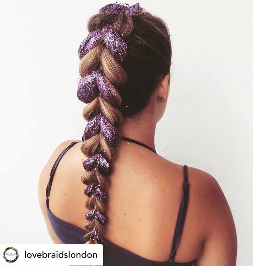 A pull-through braid is the perfect hairstyle for New Years Eve!