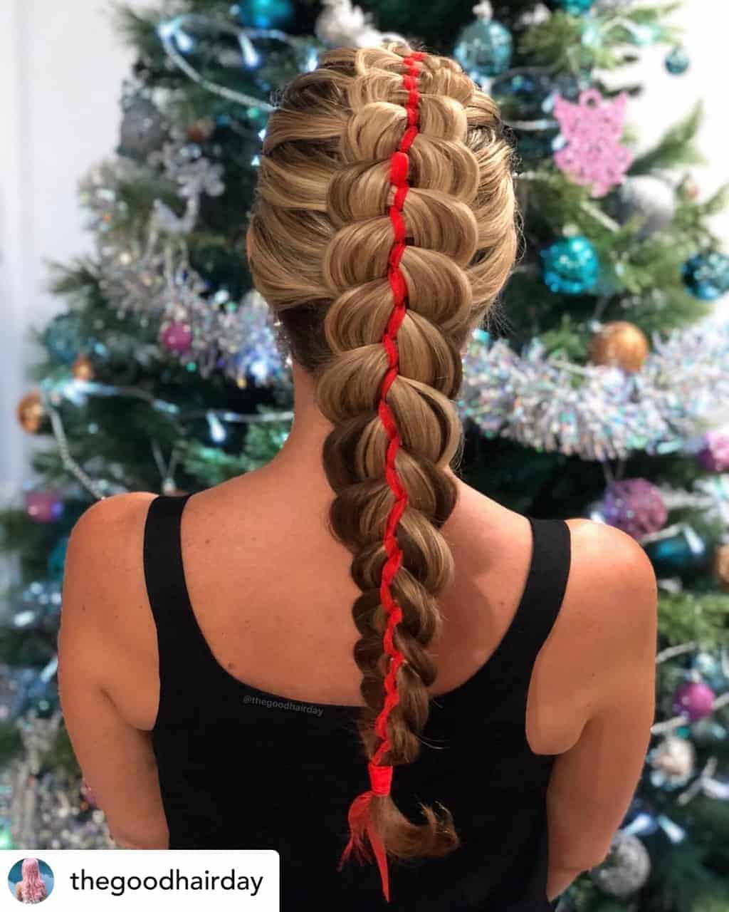 Ribbon braids are the perfect hairstyle for New Years Eve!