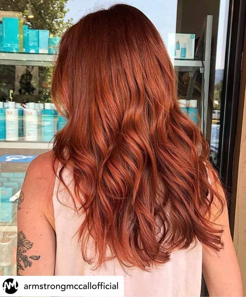 shades-of-red-hair-color-4 Vibrant auburn red hair.