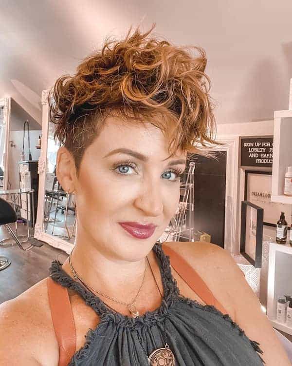 Short Wavy Haircut with Undercut