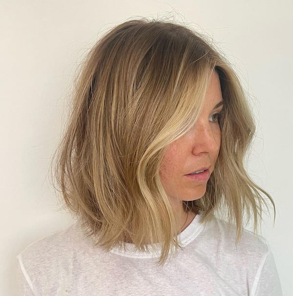 Tousled Blonde Bob Haircut