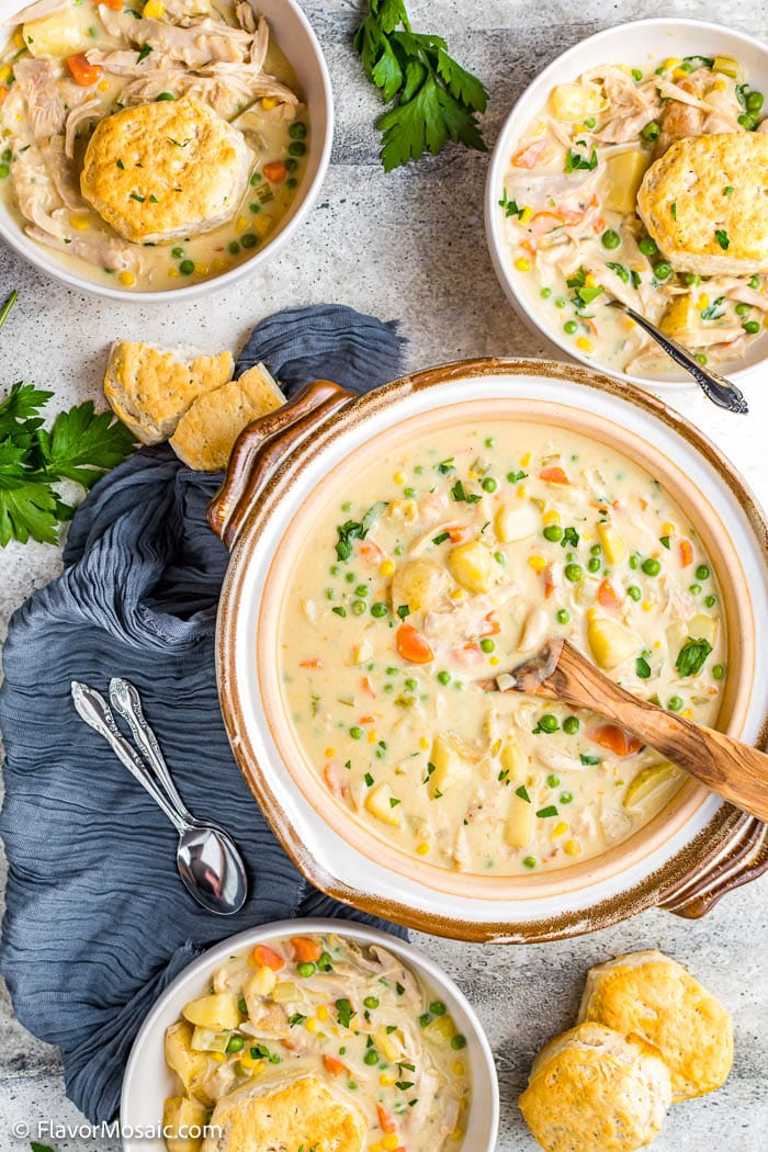 Chicken or Turkey Pot Pie Soup
