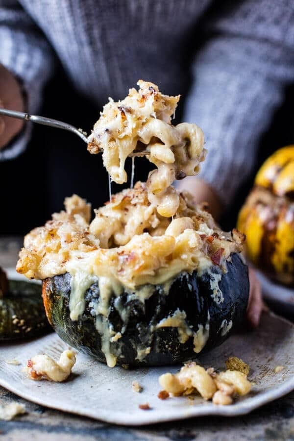 Baked Acorn Squash Mac and Cheese