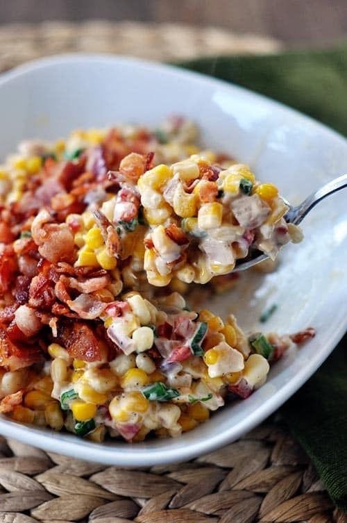 Creamy Confetti Corn with Bacon