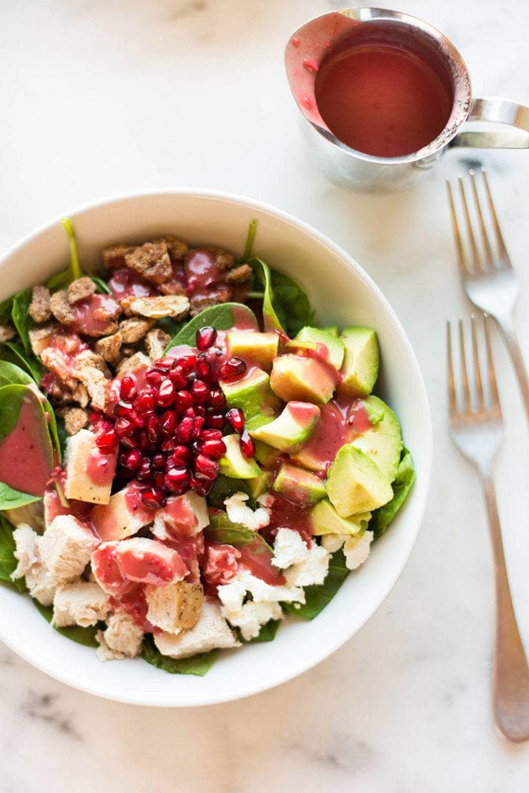 Leftover Turkey Salad With Cranberry Vinaigrette