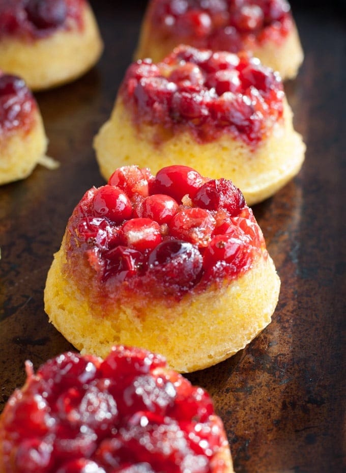 Mini Cranberry Orange Upside Down Cakes